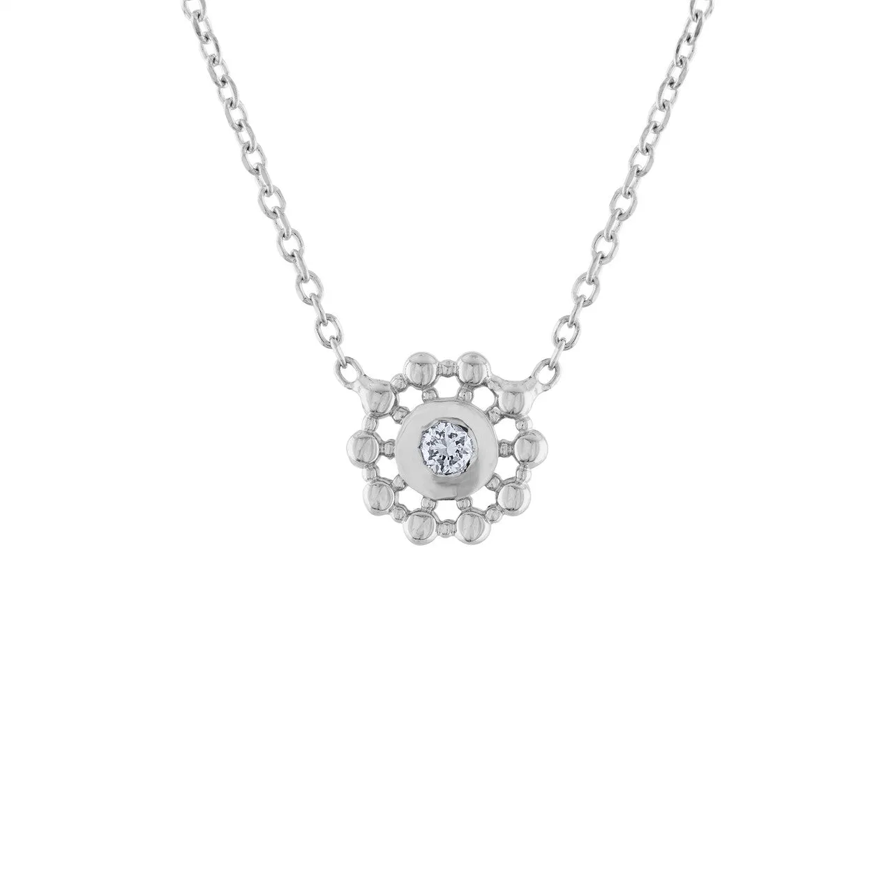 0.10 Ct Diamond Stardust Pendant Necklace, 14K Yellow Gold Diamond Necklace, Diamond Solitaire Necklace, Hand Made Diamond Stardust Necklace