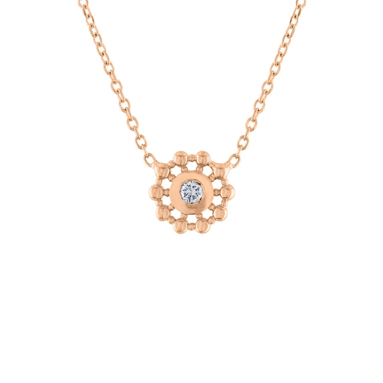 0.10 Ct Diamond Stardust Pendant Necklace, 14K Yellow Gold Diamond Necklace, Diamond Solitaire Necklace, Hand Made Diamond Stardust Necklace