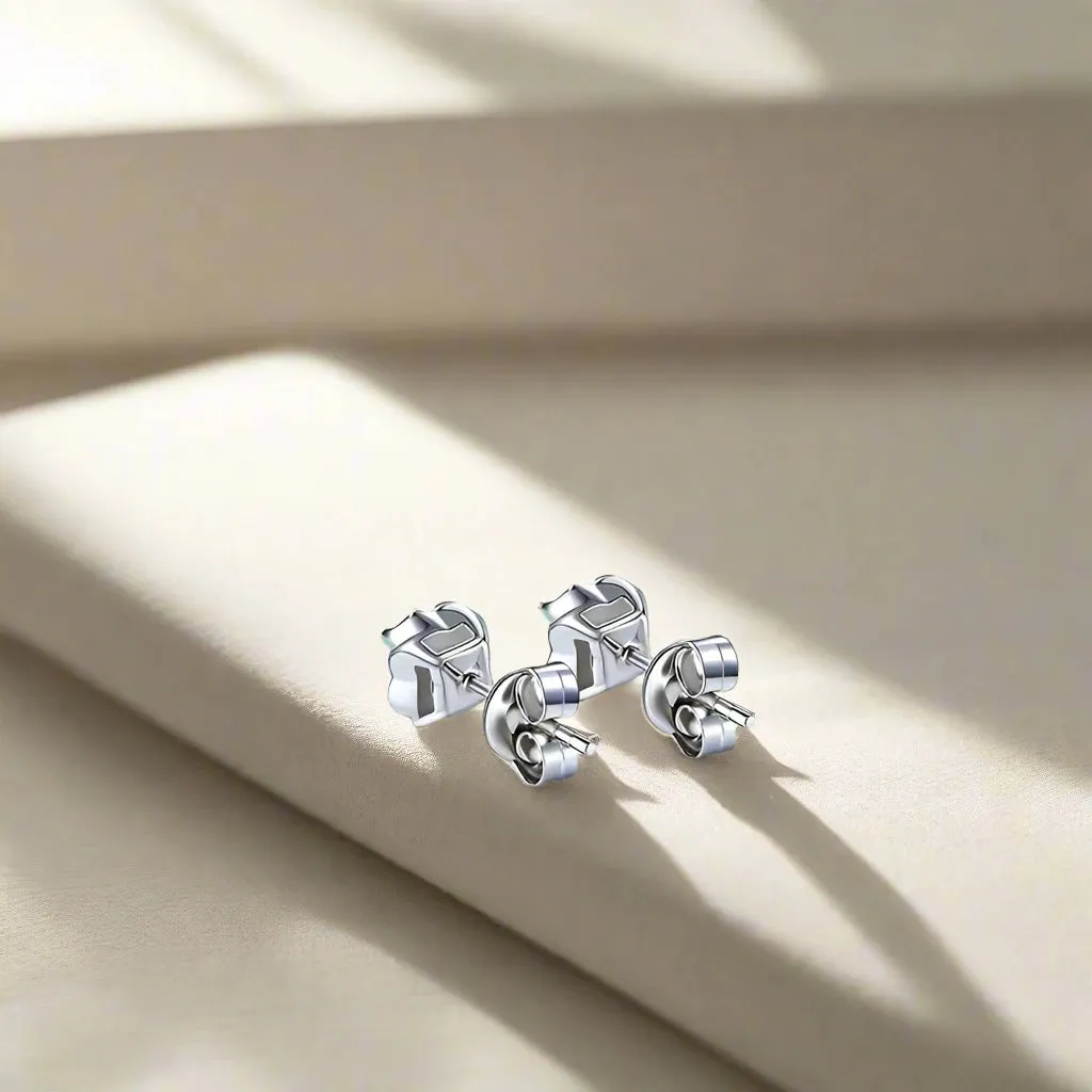 0.5 Ct Diamond Flower Stud Earrings