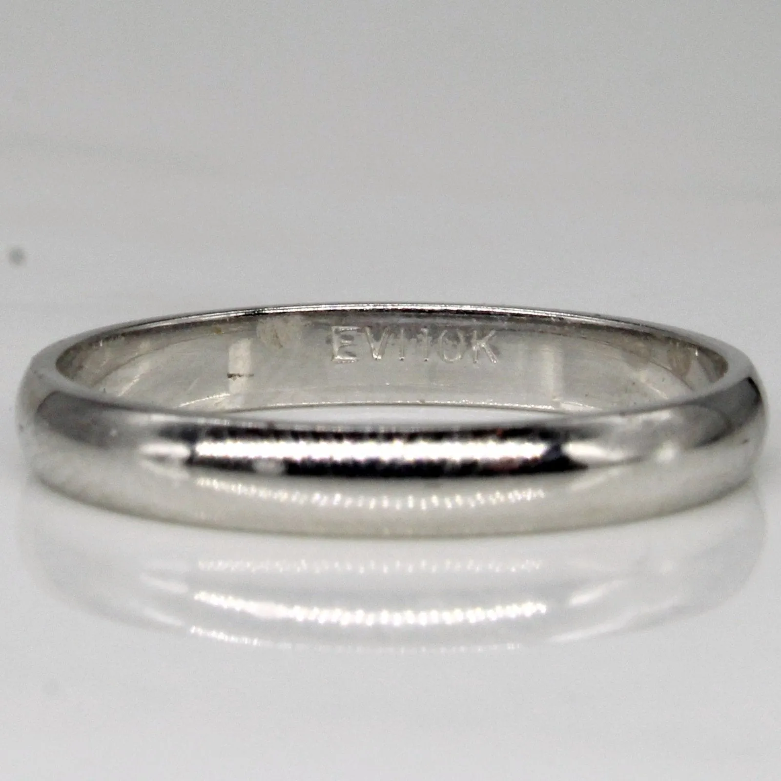 10k White Gold Wedding Band | SZ 6.25 |