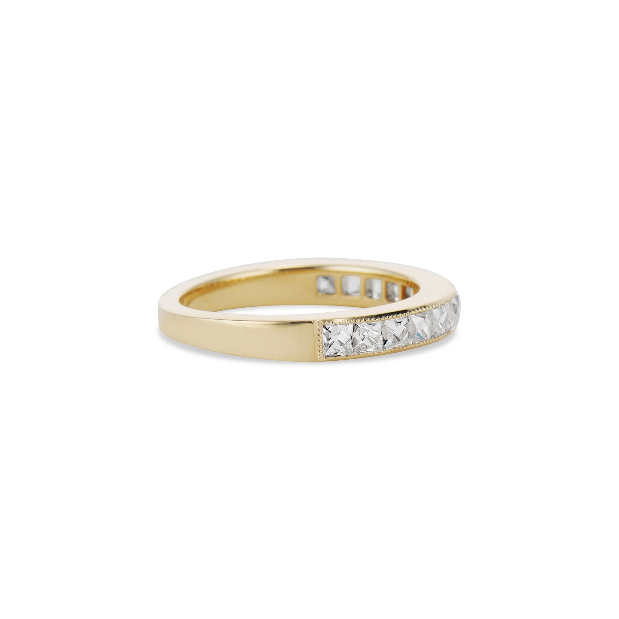1.25 Carat French Cut Diamond Half Eternity Band