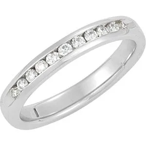 1/4 CTW Diamond Channel-Set Anniversary Band