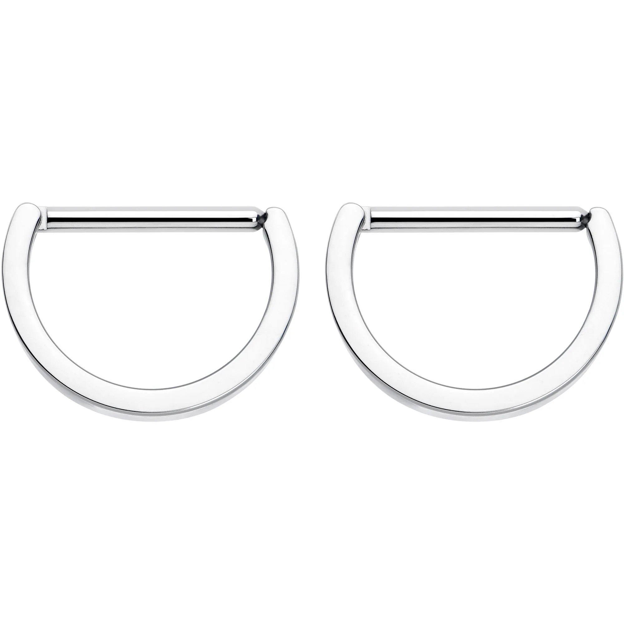 14 Gauge 13mm Implant Grade Titanium D Shaped Nipple Clicker Set