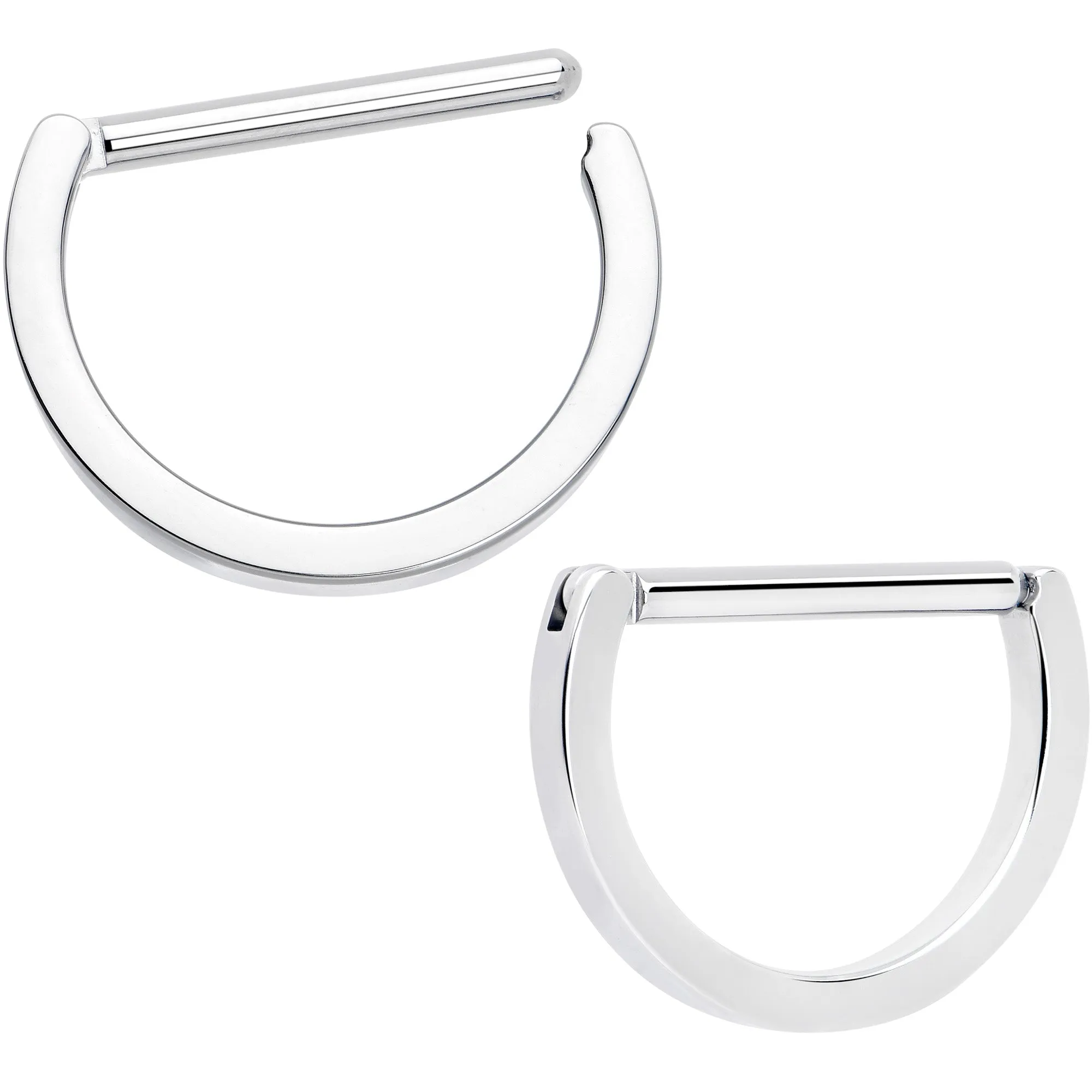 14 Gauge 13mm Implant Grade Titanium D Shaped Nipple Clicker Set