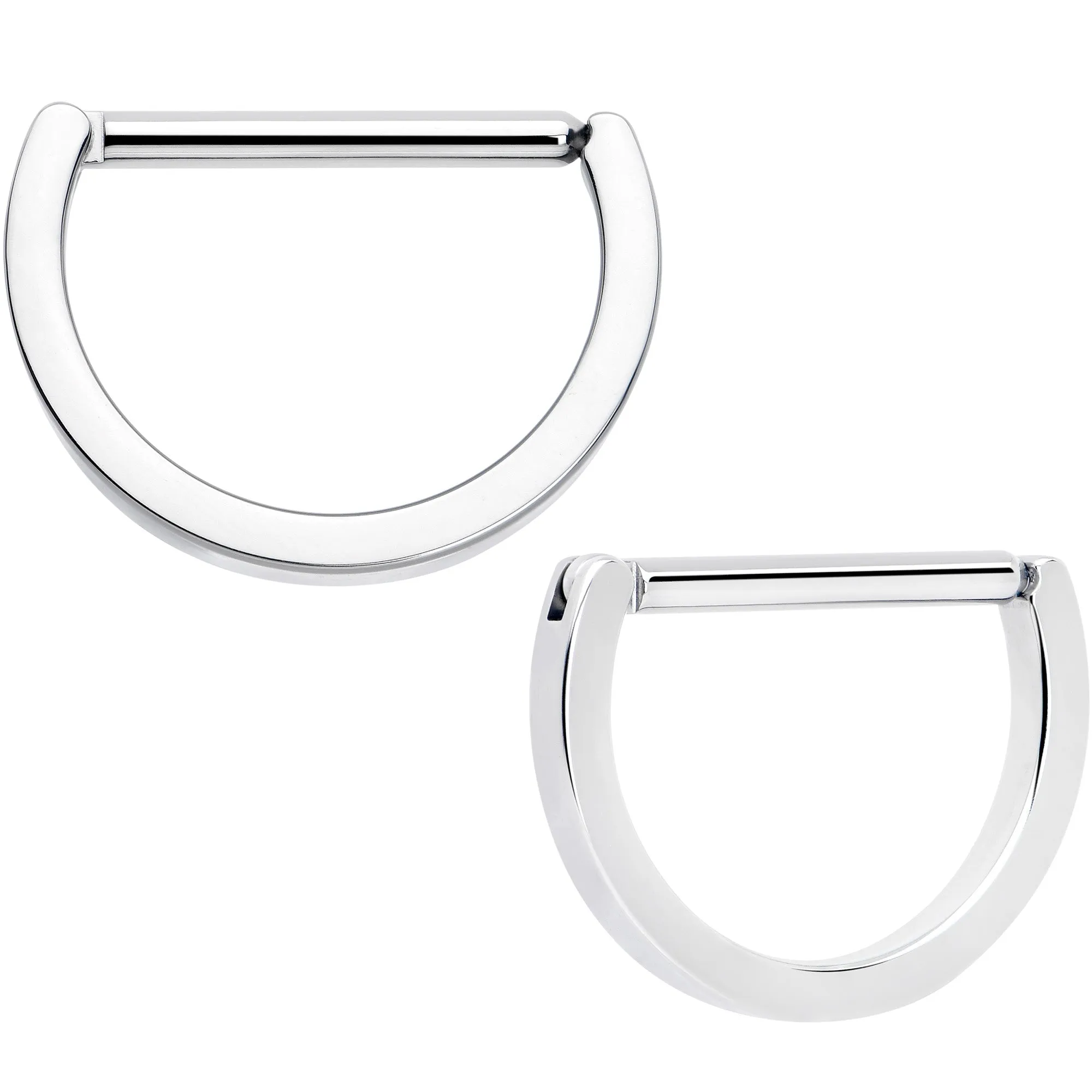 14 Gauge 13mm Implant Grade Titanium D Shaped Nipple Clicker Set