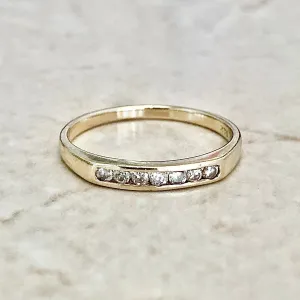 14 Karat Yellow Gold 0.15 Carat Diamond Band Ring