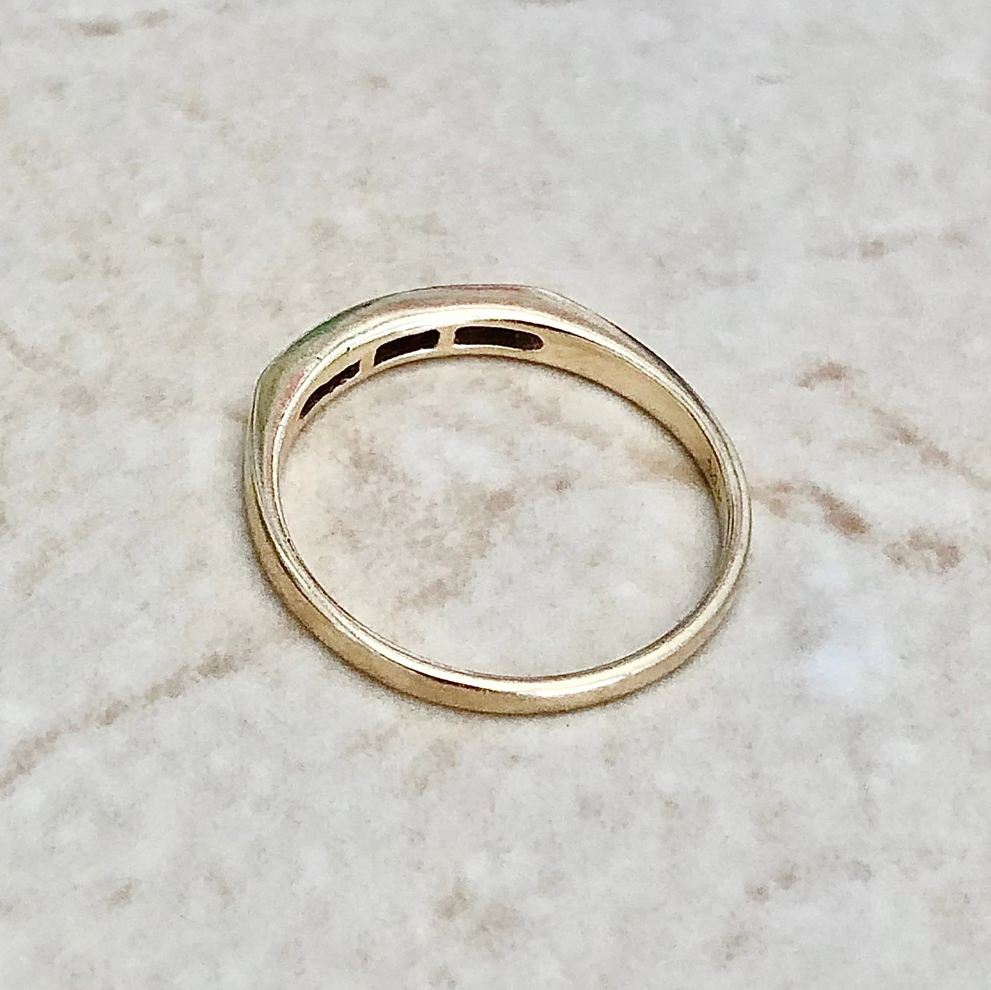 14 Karat Yellow Gold 0.15 Carat Diamond Band Ring