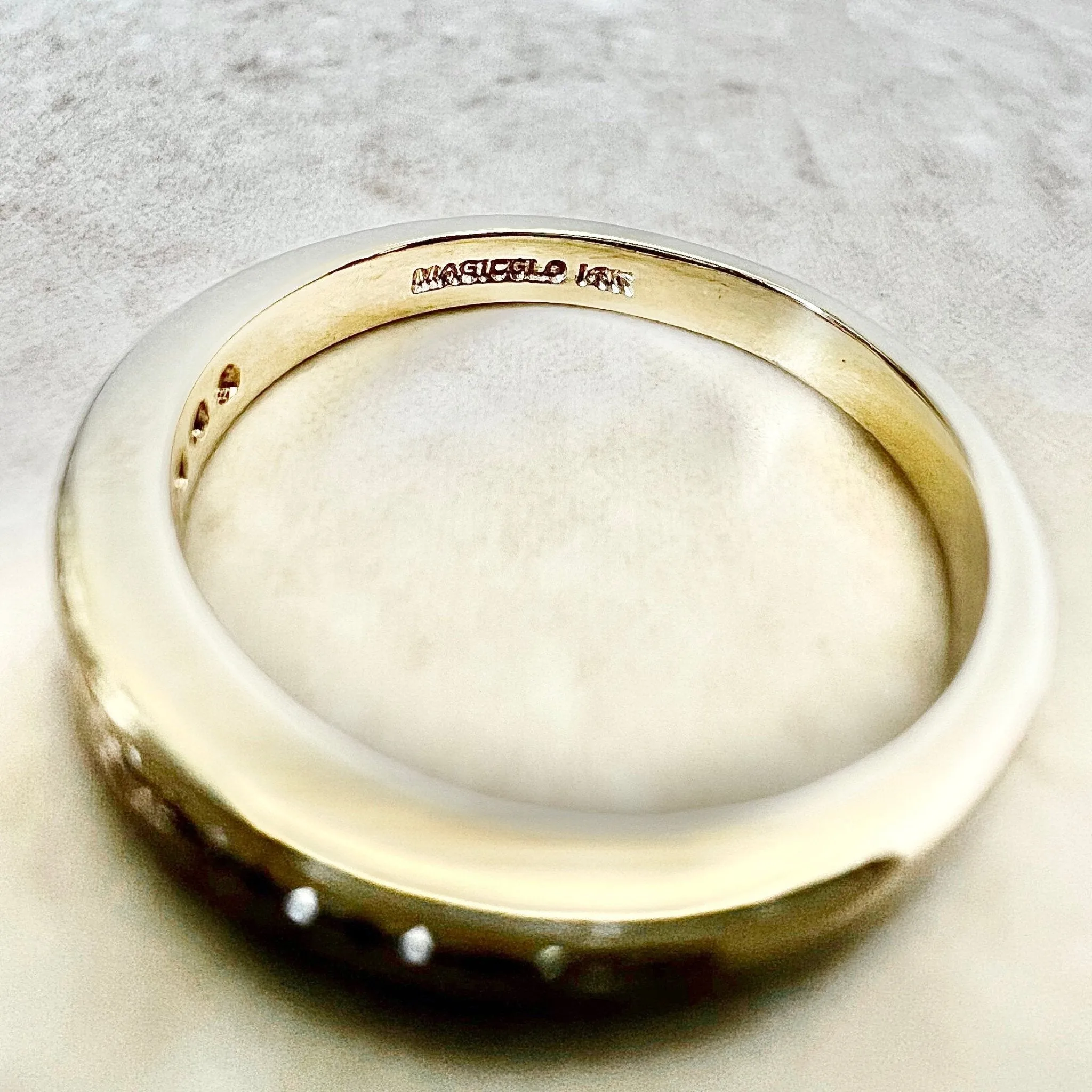 14 Karat Yellow Gold Channel-Set 0.30 Carat Diamond Half Eternity Ring