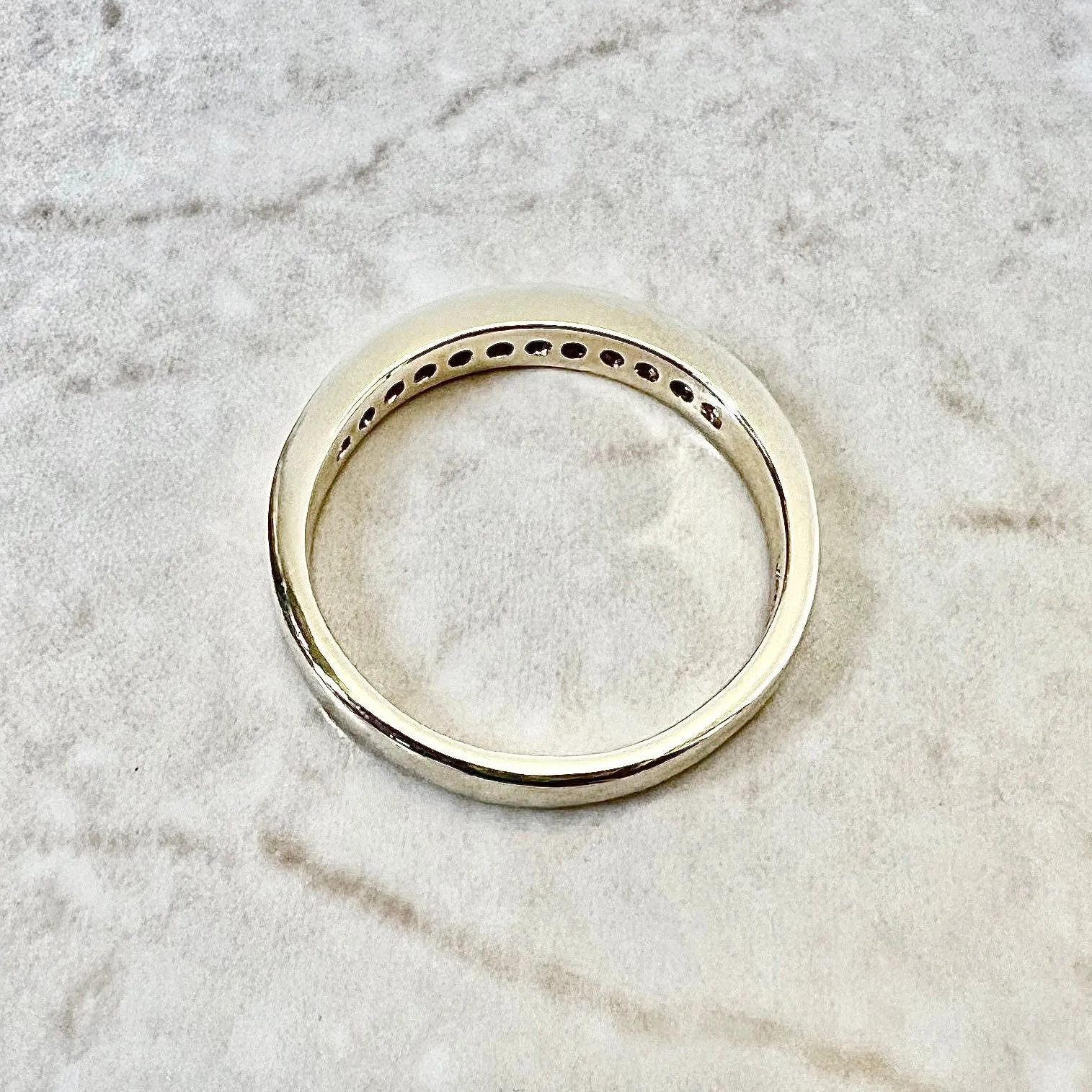 14 Karat Yellow Gold Channel-Set 0.30 Carat Diamond Half Eternity Ring
