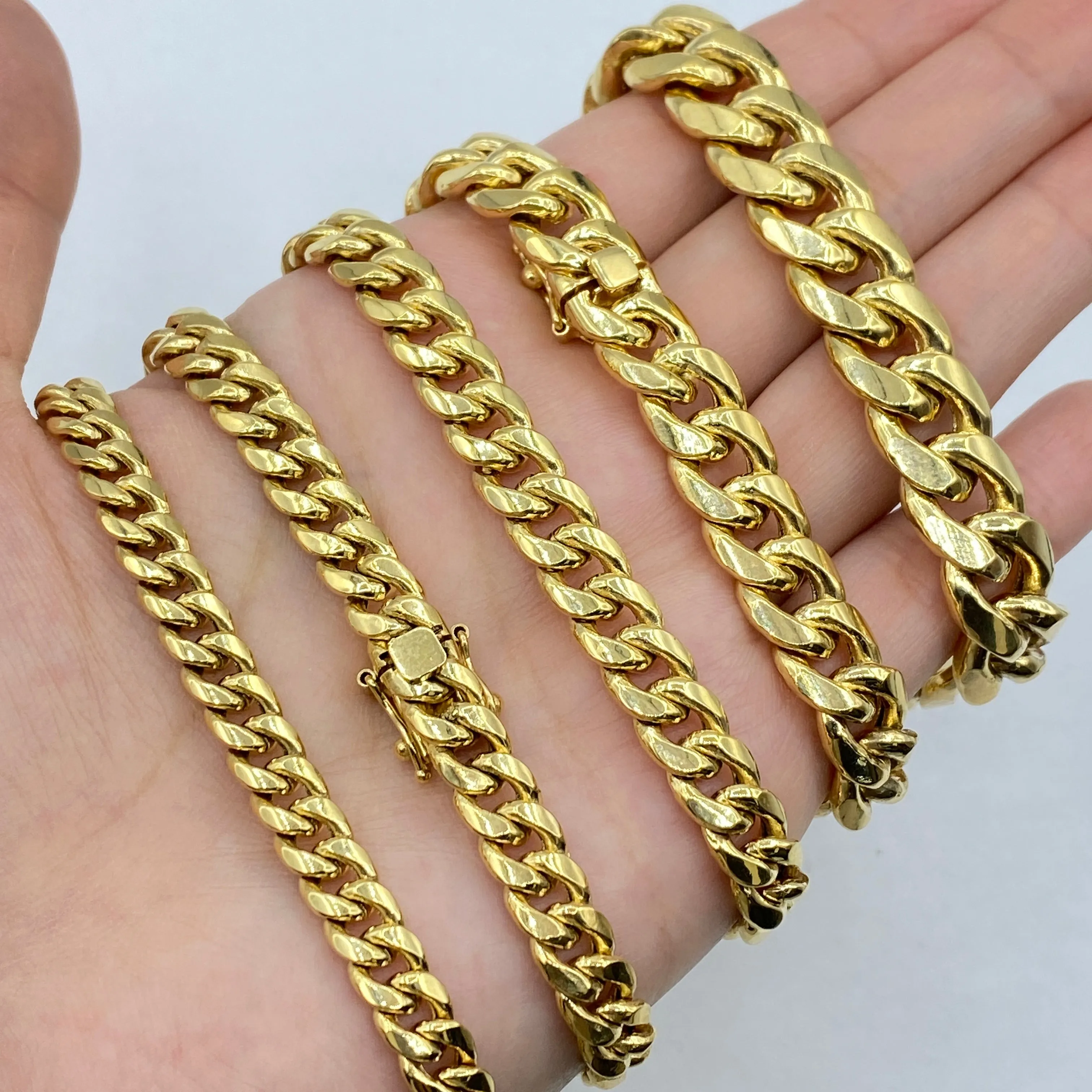 14K Gold Cuban Bracelet 8"