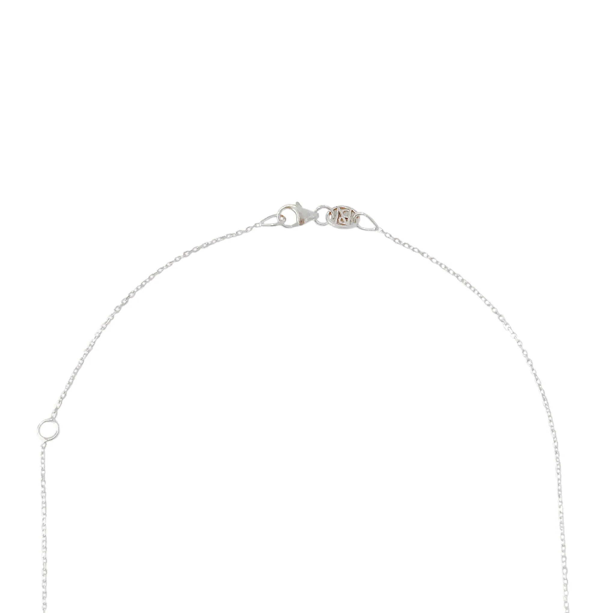 14K Gold Pavé Diamond Double Bar Lariat Drop Necklace