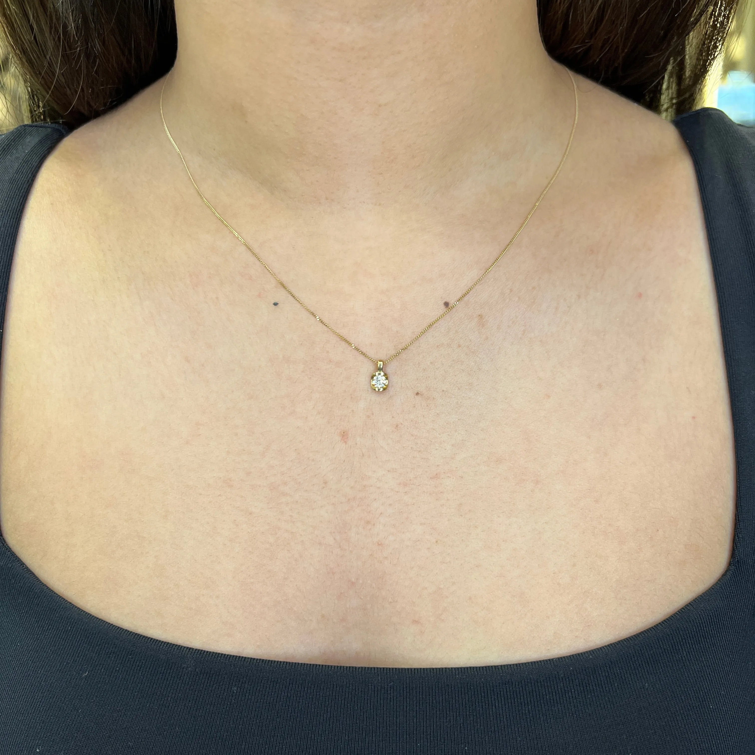 14K Rose and White Gold (0.15ct - 0.30ct) Canadian Diamond Solitaire Pendant