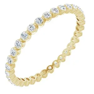 14K Yellow 1/2 CTW Diamond Eternity Band Size 7.5
