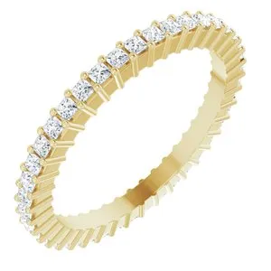14K Yellow 1/2 CTW Diamond Square Eternity Band Size 5