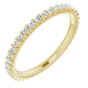 14K Yellow 1/3 CTW Diamond Eternity Band Size 4