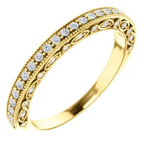 14K Yellow 1/3 CTW Diamond Matching Band