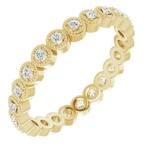 14K Yellow 1/4 CTW Diamond Eternity Band Size 7