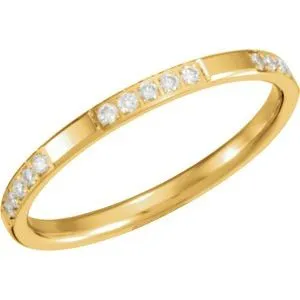 14K Yellow 1/6 CTW Diamond Anniversary Band Size 6