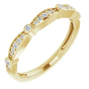 14K Yellow 1/8 CTW Diamond Stackable Anniversary Band