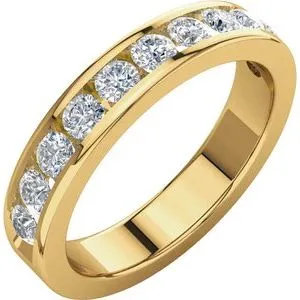 14K Yellow 3/4 CTW Diamond Anniversary Band Size 7