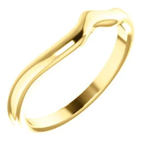 14K Yellow Band to 5.2 & 5.8 mm Engagement Ring