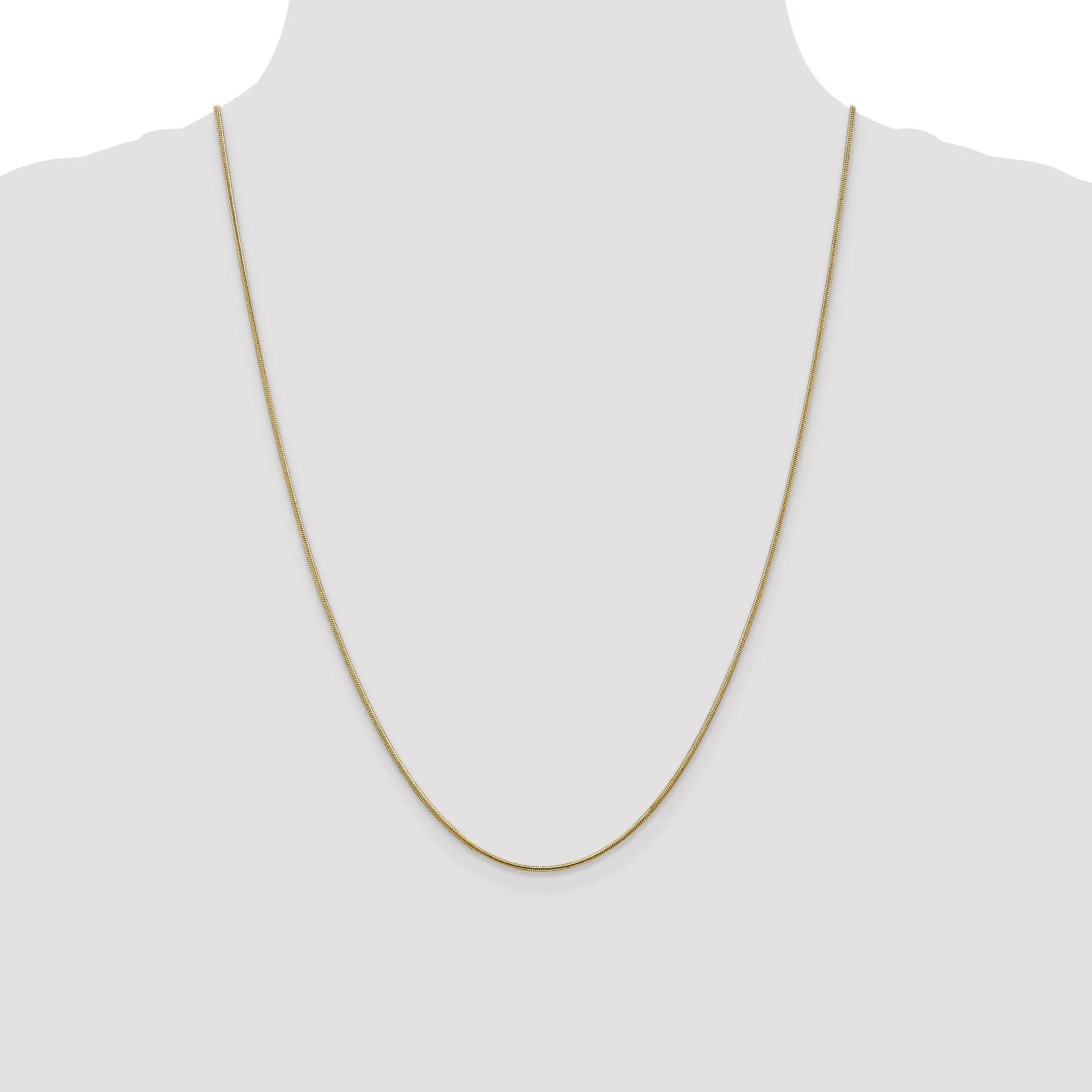 14k Yellow Gold 1 mm Snake Chain