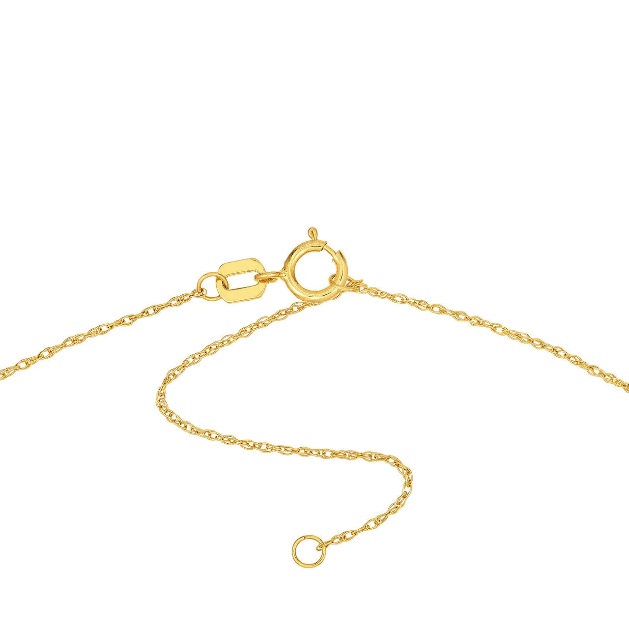 14K Yellow Gold 1.1pt. Diamond Cross Pendant Necklace