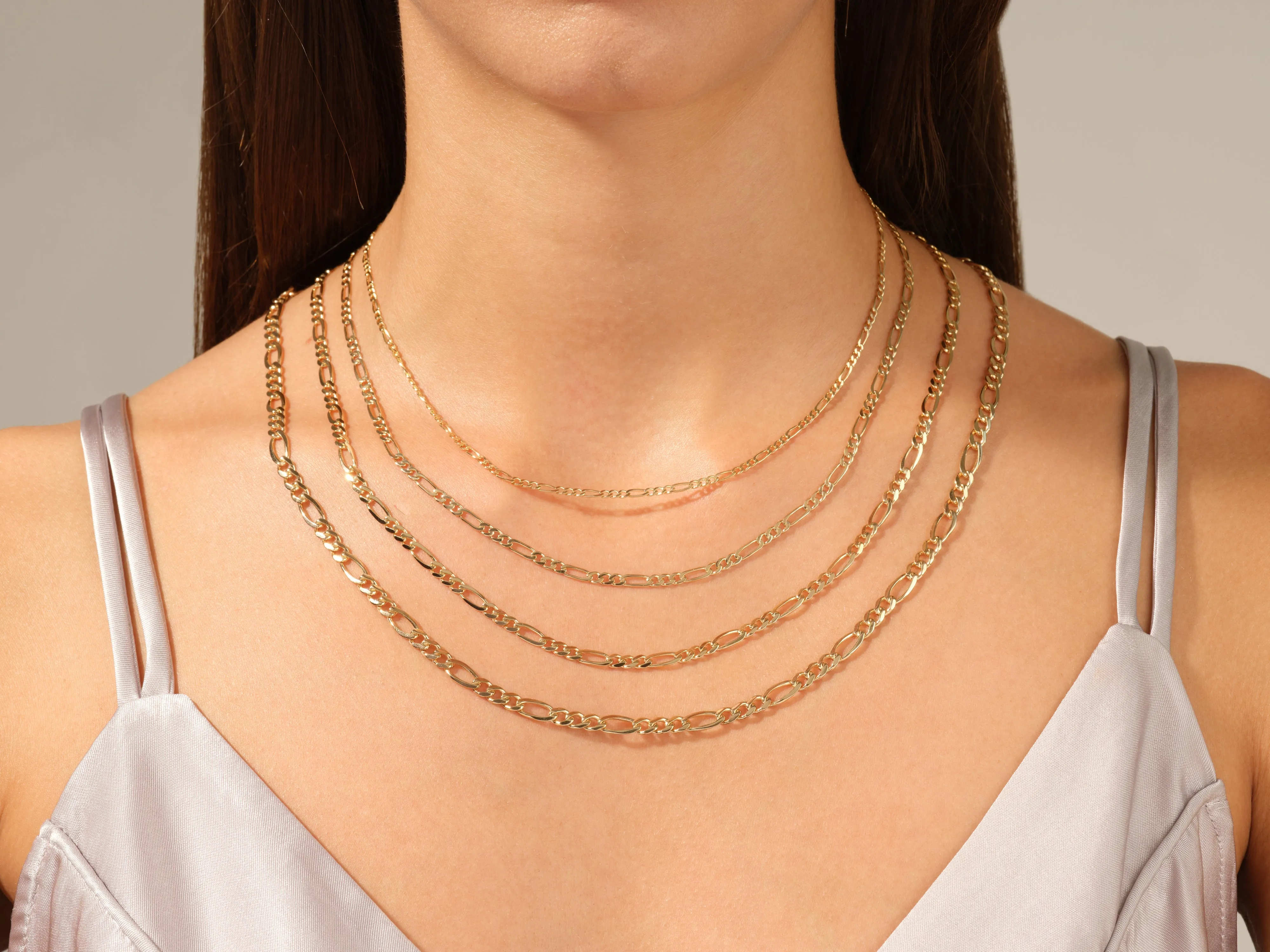 14k Yellow Gold 2.5mm Figaro Chain Necklace