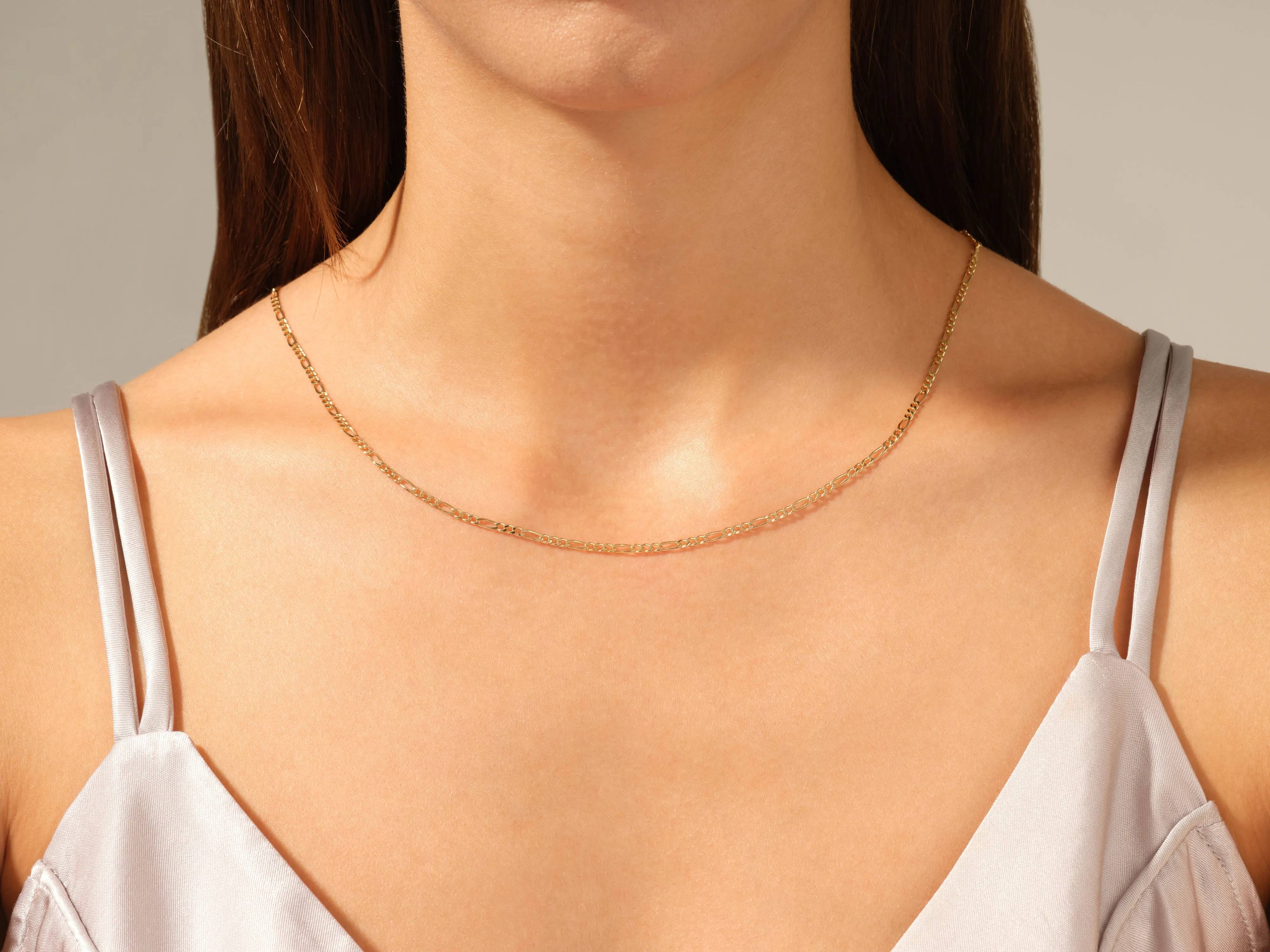 14k Yellow Gold 2.5mm Figaro Chain Necklace