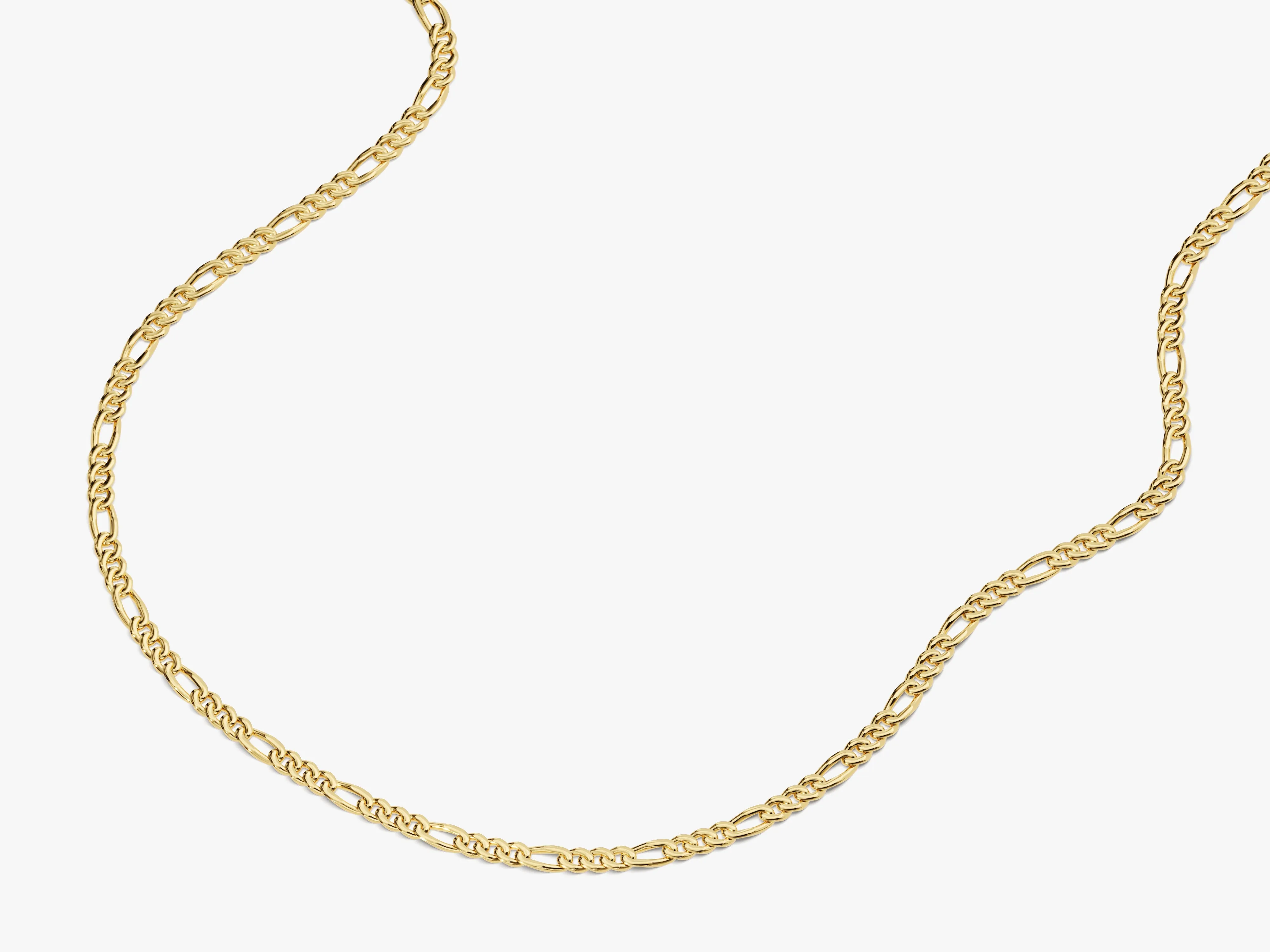 14k Yellow Gold 2.5mm Figaro Chain Necklace