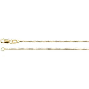 14k Yellow Gold .75mm Box 7" Chain