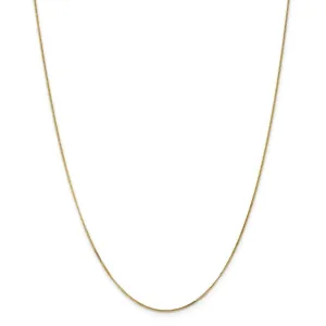14k Yellow Gold .9 mm Curb Pendant Chain