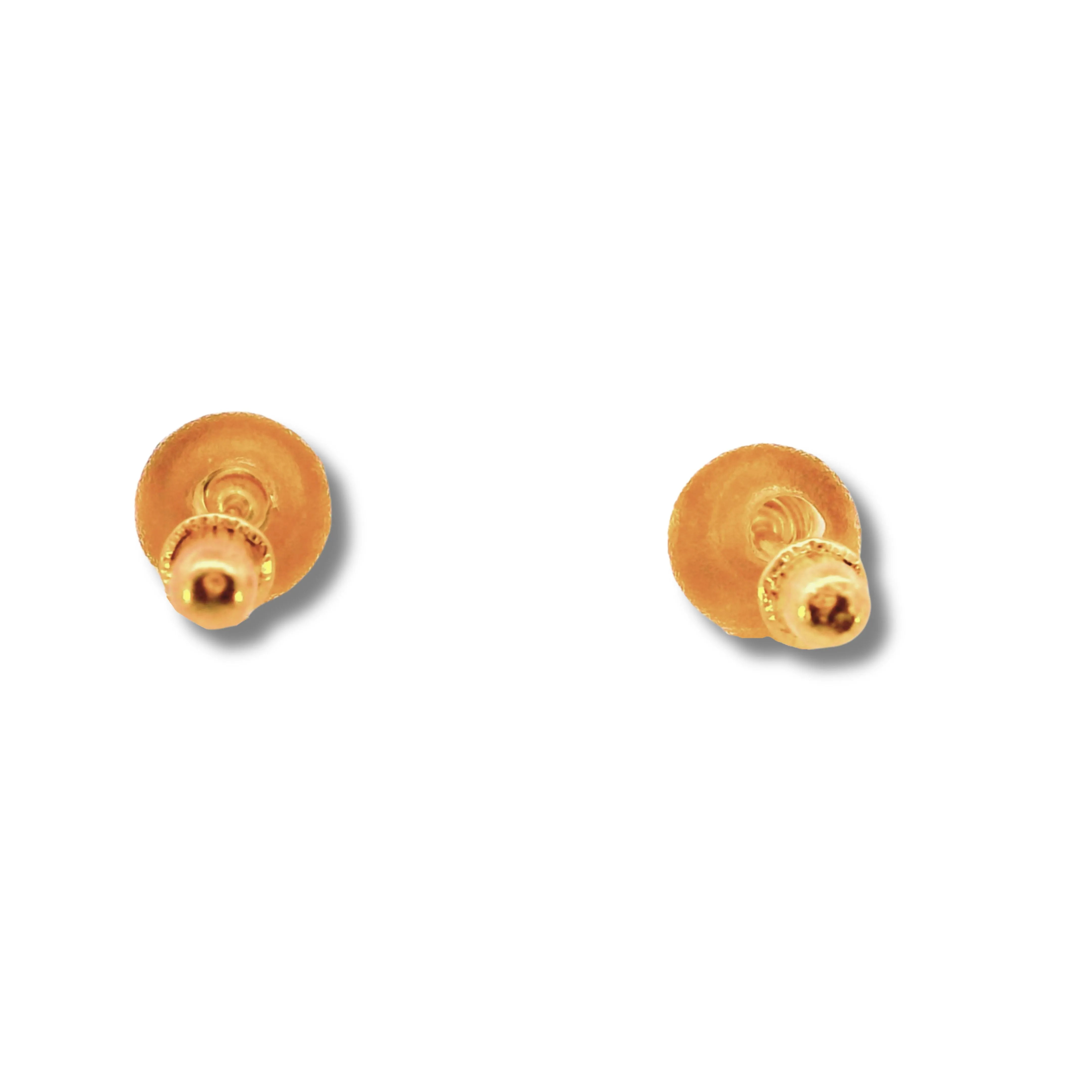 14K Yellow Gold Blue "Mal de Ojo" Stud Earrings