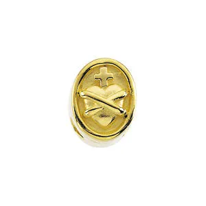 14k Yellow Gold Sacred Heart Bracelet Slide