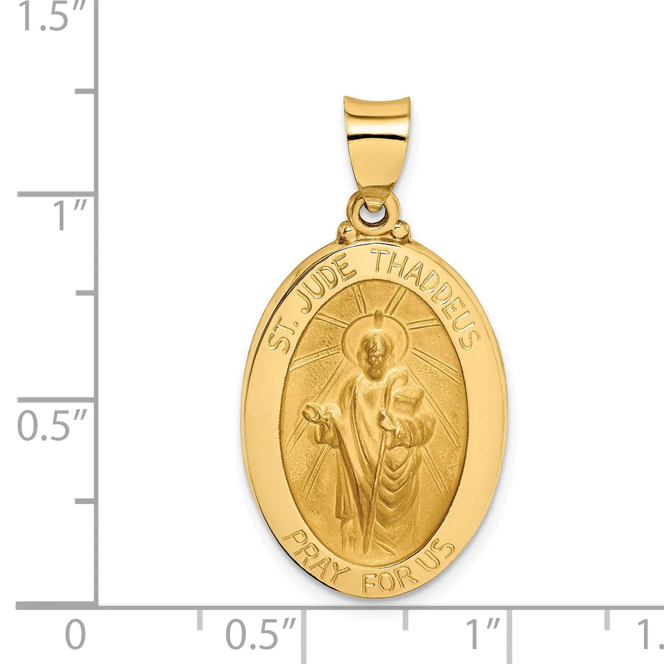 14k Yellow Gold Saint Jude Thaddeus Medal