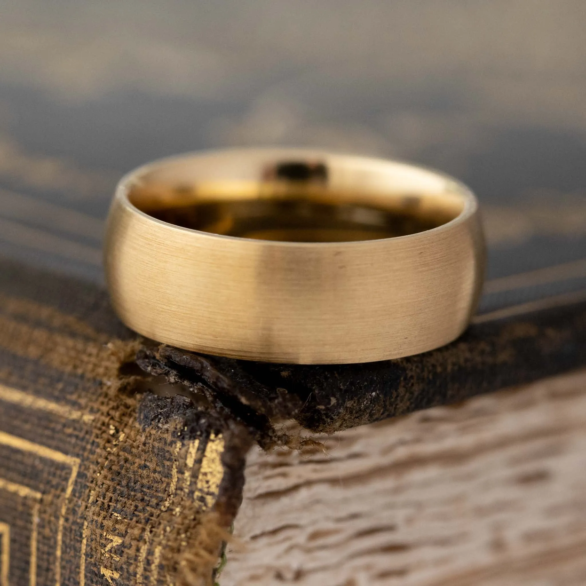 14kt Brushed Wedding Band
