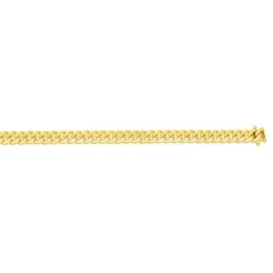 14kt Gold 8.5 inches Yellow Finish 6.1mm New Miami Cuban Bracelet with Box Clasp