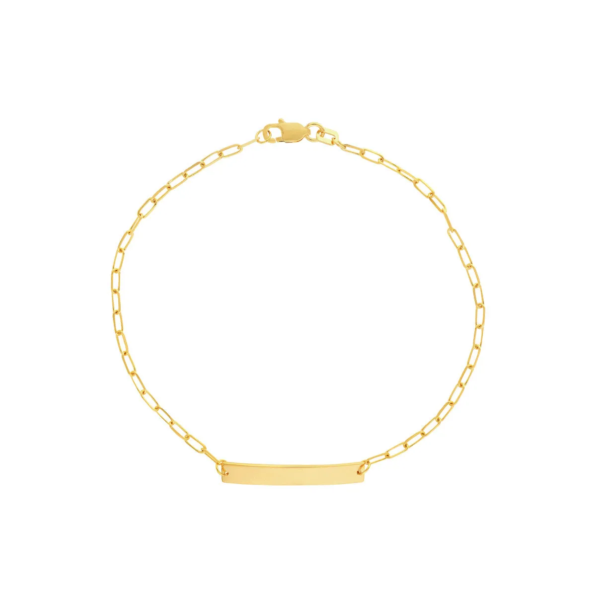 14kt Yellow Gold Children's Engravable ID Bracelet