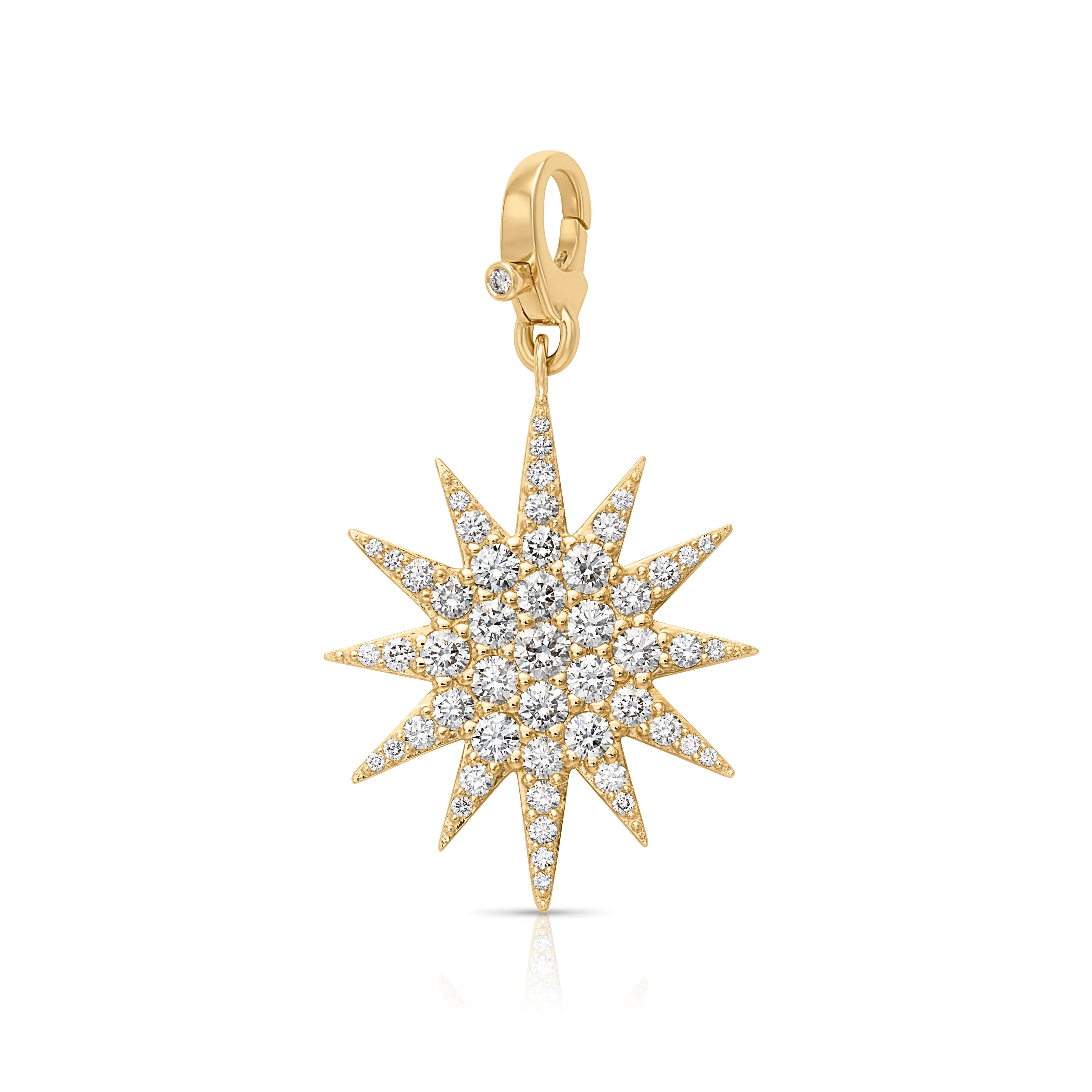14KY Diamond Sunburst Charm