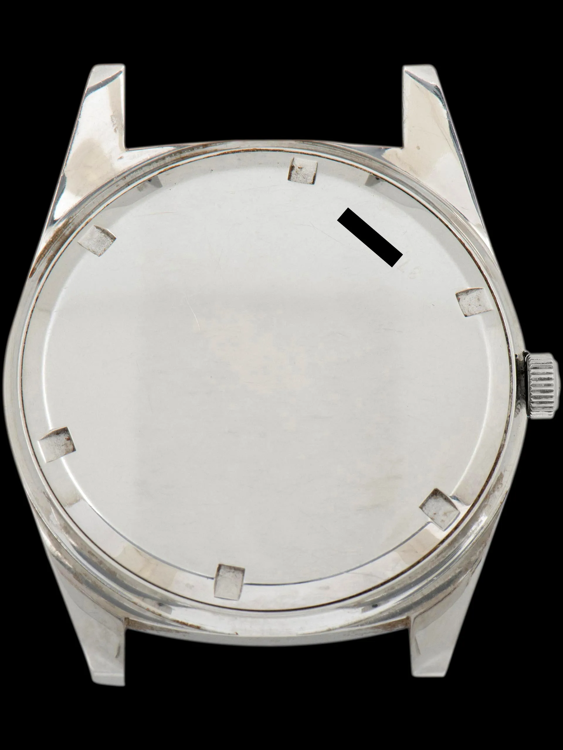 1960s Zenith Stainless Steel Dress Watch W/ Blue Enamel Markers & Hands 'Cal. 2542'
