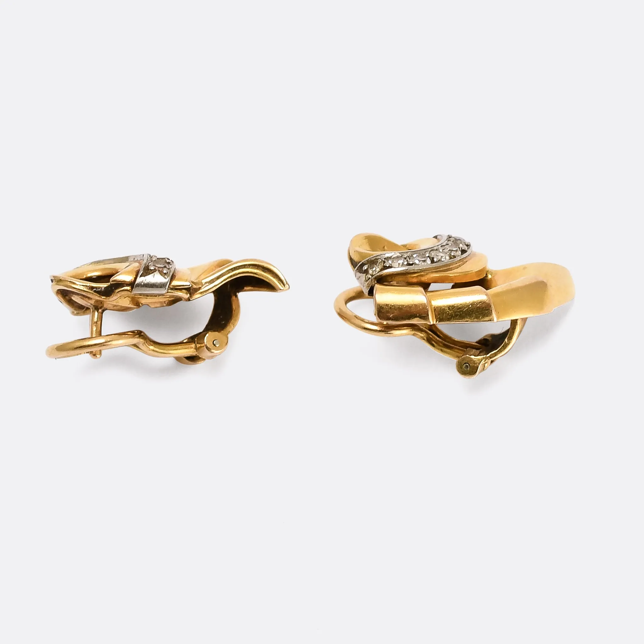 1980s Modernist Dragon Wing Earrings