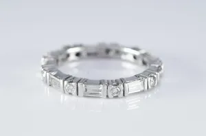 1CTW BAGUETTE AND ROUND ETERNITY BAND