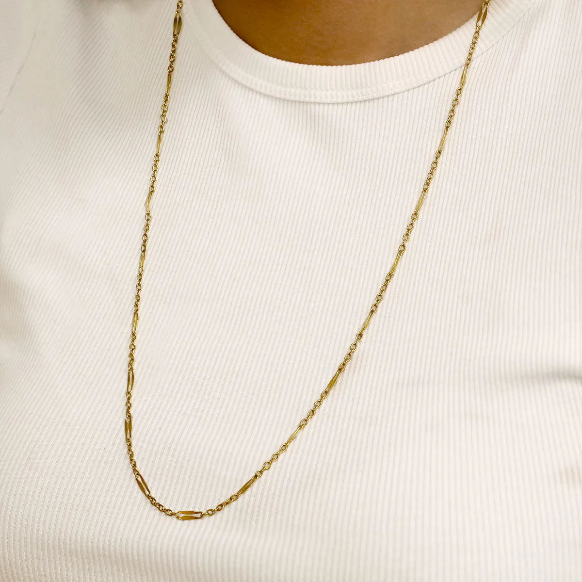26" Fancy Link Necklace | Pre-Loved | 18K Yellow Gold