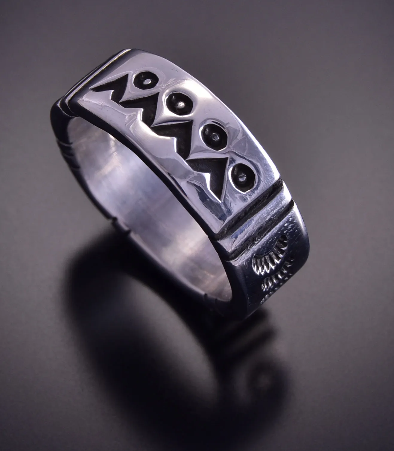 4 Sacred Mountains Ring Band Ring By Erick Begay TO12Q