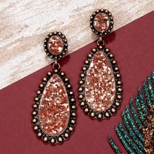 73545 - Glitter Earrings - Rose Gold