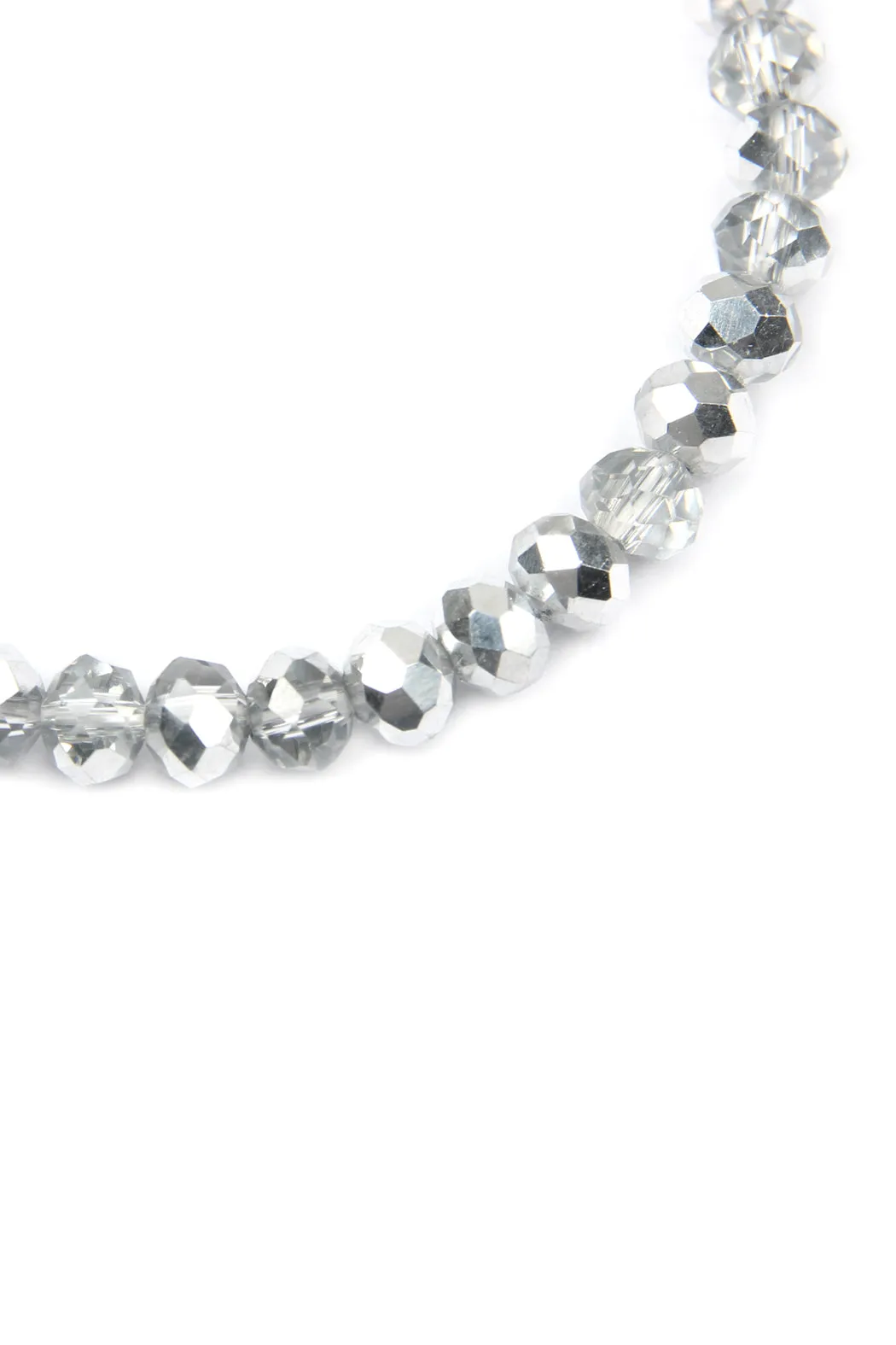 83595 - "LOVE AND BE LOVED" 6MM GLASS BEADS STRETCH BRACELET