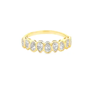 .87ct 14k Yellow Gold Diamond Band