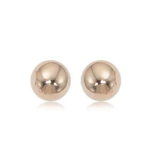 8mm Rose Gold Ball Earrings