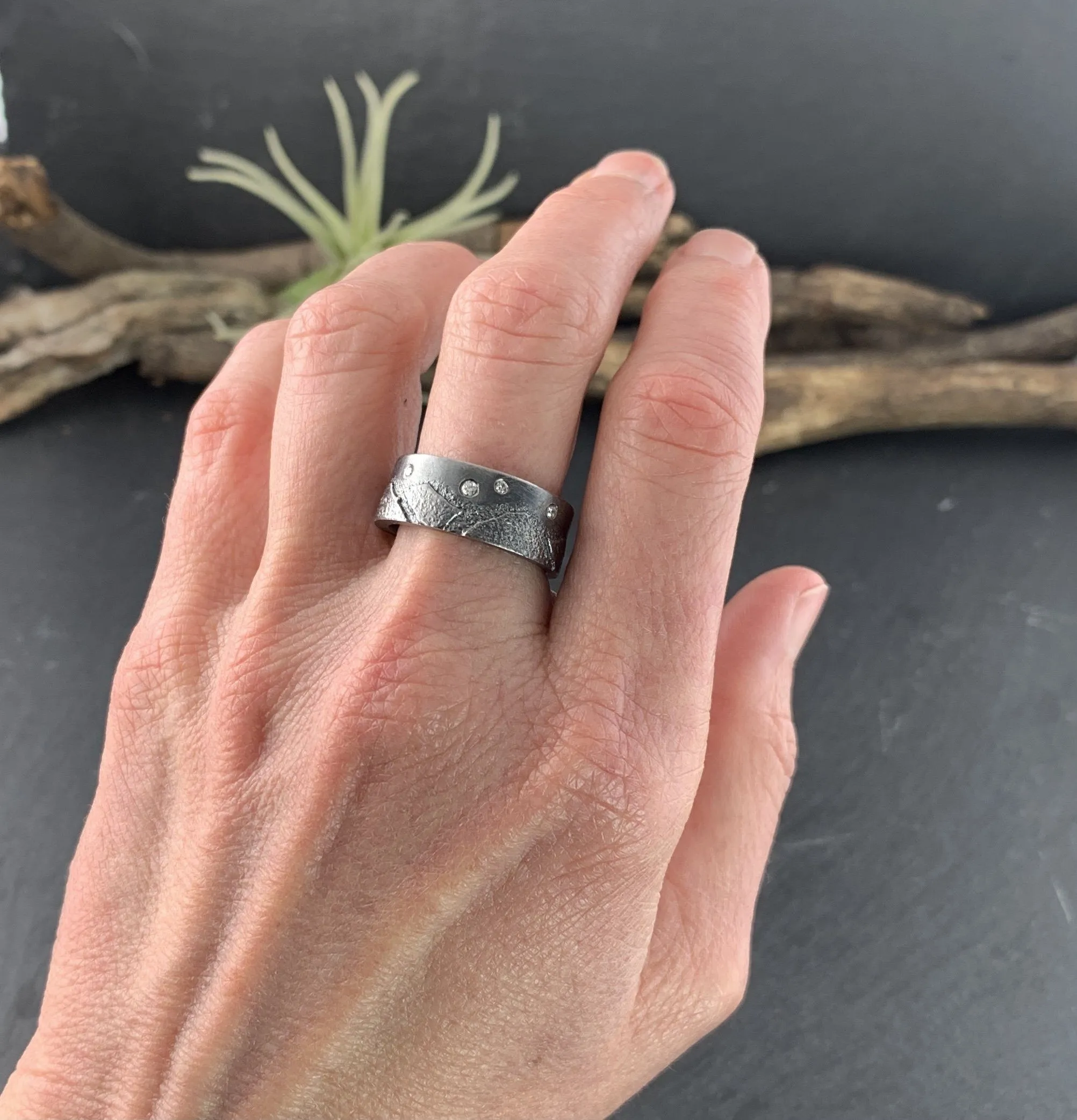 8mm Sierra Band with diamonds