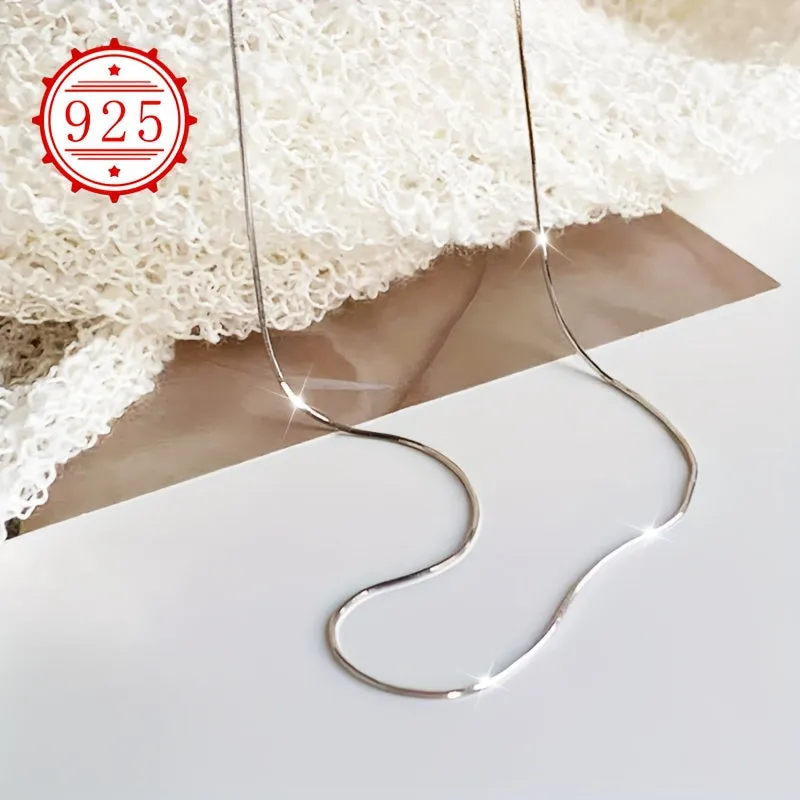 925 Silver Snake Chain Necklace for Women